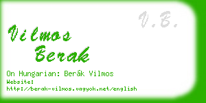 vilmos berak business card